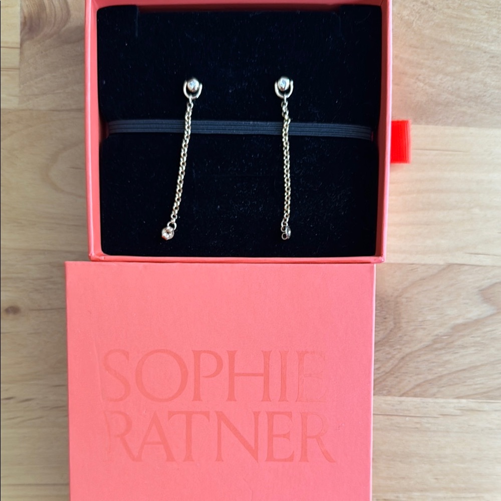 Diamond Sphere Rolo Loop Earrings